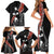 New Zealand Maori Rugby Player Family Matching Short Sleeve Bodycon Dress and Hawaiian Shirt Maori and Silver Fern Half Style