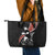 New Zealand Maori Rugby Player Leather Tote Bag Maori and Silver Fern Half Style