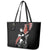 New Zealand Maori Rugby Player Leather Tote Bag Maori and Silver Fern Half Style