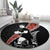 New Zealand Maori Rugby Player Round Carpet Maori and Silver Fern Half Style