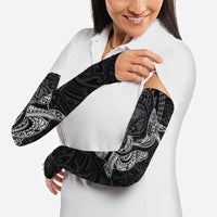 Hawaiian Monk Seal and Whale Arm Sleeves Kakau Tribal Pattern Grayscale LT03 - Polynesian Pride
