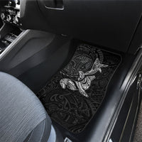 Hawaiian Monk Seal and Whale Car Mats Kakau Tribal Pattern Grayscale LT03 - Polynesian Pride