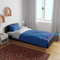 Hawaiian Monk Seal and Whale Bedding Set Kakau Tribal Pattern Blue Color LT03 - Polynesian Pride
