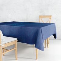 Hawaiian Monk Seal and Whale Tablecloth Kakau Tribal Pattern Blue Color LT03 - Polynesian Pride