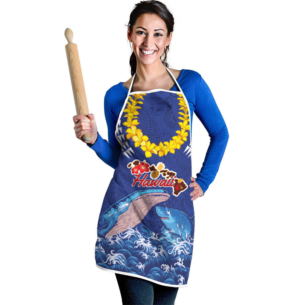 Hawaiian Sea Animals Apron Whales Shark and Turtle Guardians with Tribal Pattern LT03 - Polynesian Pride