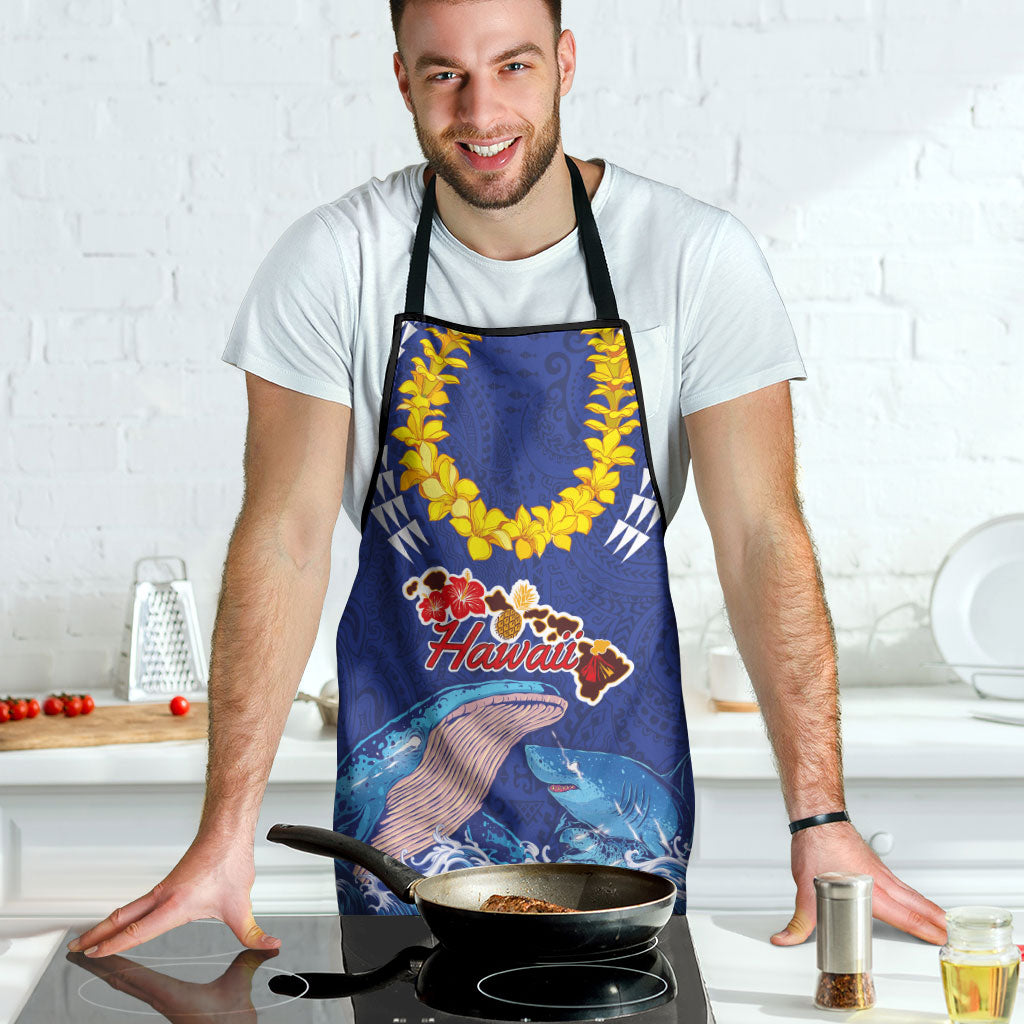 Hawaiian Sea Animals Apron Whales Shark and Turtle Guardians with Tribal Pattern LT03 - Polynesian Pride
