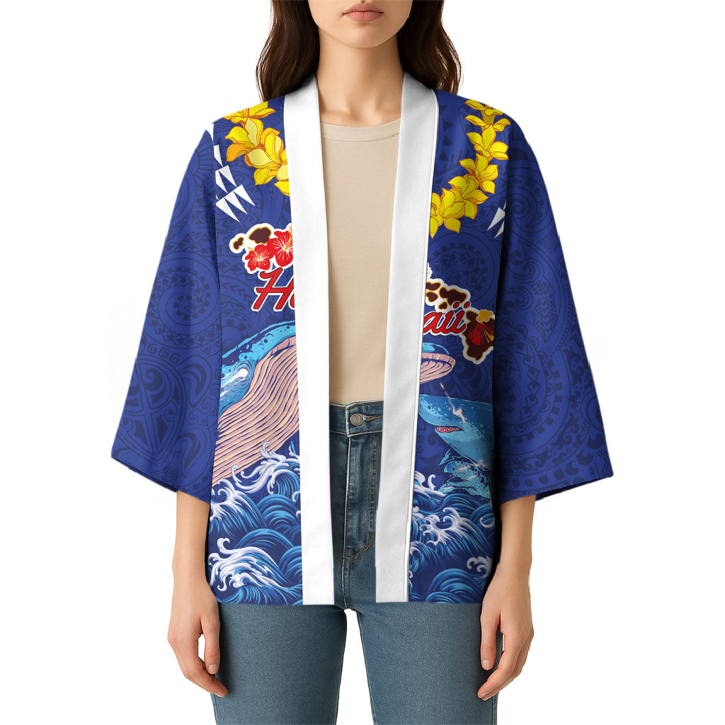 Hawaiian Sea Animals Kimono Whales Shark and Turtle Guardians with Tribal Pattern LT03 - Polynesian Pride