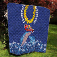 Hawaiian Sea Animals Quilt Whales Shark and Turtle Guardians with Tribal Pattern LT03 - Polynesian Pride