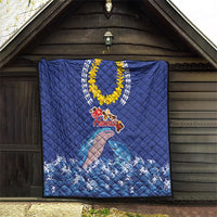 Hawaiian Sea Animals Quilt Whales Shark and Turtle Guardians with Tribal Pattern LT03 - Polynesian Pride