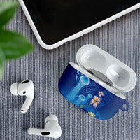 Fiji Jellyfish AirPods Case Tapa Patterns and Hibiscus Sea Vibe LT03 - Polynesian Pride