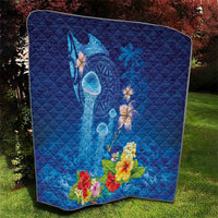 Fiji Jellyfish Quilt Tapa Patterns and Hibiscus Sea Vibe LT03 - Polynesian Pride