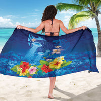 Fiji Jellyfish Sarong Tapa Patterns and Hibiscus Sea Vibe LT03 - Polynesian Pride