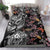 Hawaiian and Japanese Together Bedding Set Polynesian Triball Tattoo Koi Carps and Sakura