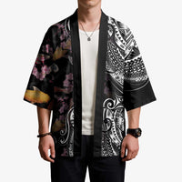 Hawaiian and Japanese Together Kimono Polynesian Triball Tattoo Koi Carps and Sakura LT03 - Polynesian Pride