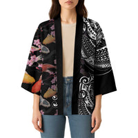 Hawaiian and Japanese Together Kimono Polynesian Triball Tattoo Koi Carps and Sakura LT03 - Polynesian Pride