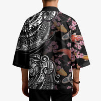 Hawaiian and Japanese Together Kimono Polynesian Triball Tattoo Koi Carps and Sakura LT03 - Polynesian Pride