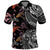 Hawaiian and Japanese Together Polo Shirt Polynesian Triball Tattoo Koi Carps and Sakura