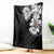 Hawaiian and Japanese Together Blanket Japanese Koi Fish Tattoo and Kakau Pattern Black Color