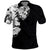 Hawaiian and Japanese Together Polo Shirt Japanese Koi Fish Tattoo and Kakau Pattern Black Color