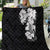 Hawaiian and Japanese Together Quilt Japanese Koi Fish Tattoo and Kakau Pattern Black Color