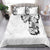 Hawaiian and Japanese Together Bedding Set Japanese Koi Fish Tattoo and Kakau Pattern White Color