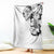 Hawaiian and Japanese Together Blanket Japanese Koi Fish Tattoo and Kakau Pattern White Color