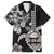 Hawaiian and Japanese Together Family Matching Short Sleeve Bodycon Dress and Hawaiian Shirt Japanese Culture and Turtle Kakau Tattoo Black Color