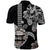 Hawaiian and Japanese Together Polo Shirt Japanese Culture and Turtle Kakau Tattoo Black Color