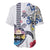 Hawaiian and Japanese Together Baseball Jersey Japanese Culture and Turtle Kakau Tattoo White Color