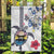 Hawaiian and Japanese Together Garden Flag Japanese Culture and Turtle Kakau Tattoo White Color