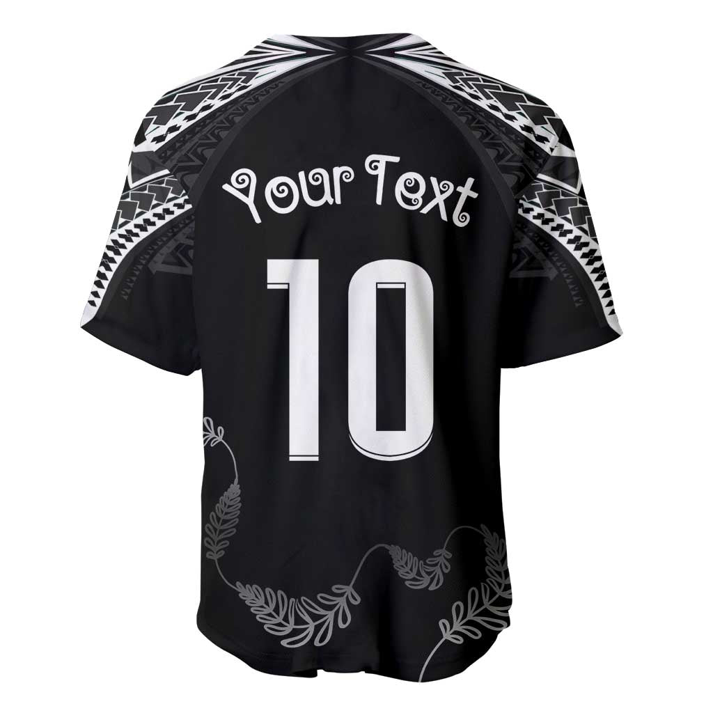 New Zealand Rugby Custom Baseball Jersey Aotearoa Armour Blacks Silver Ferns LT03 - Polynesian Pride
