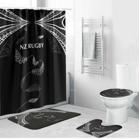 New Zealand Rugby Bathroom Set Aotearoa Armour Blacks Silver Ferns LT03 Bathroom Set (4 pcs) Black - Polynesian Pride