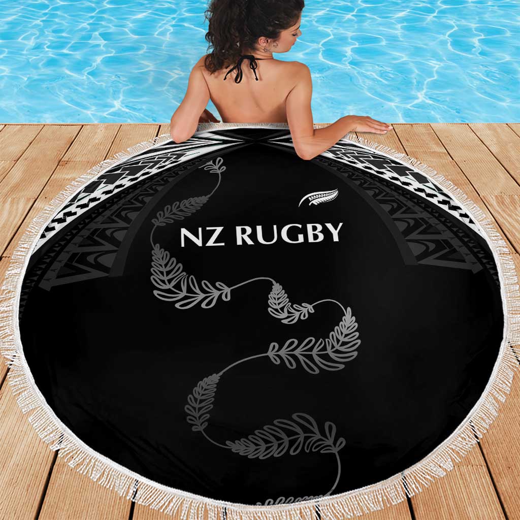 New Zealand Rugby Beach Blanket Aotearoa Armour Blacks Silver Ferns LT03 - Polynesian Pride