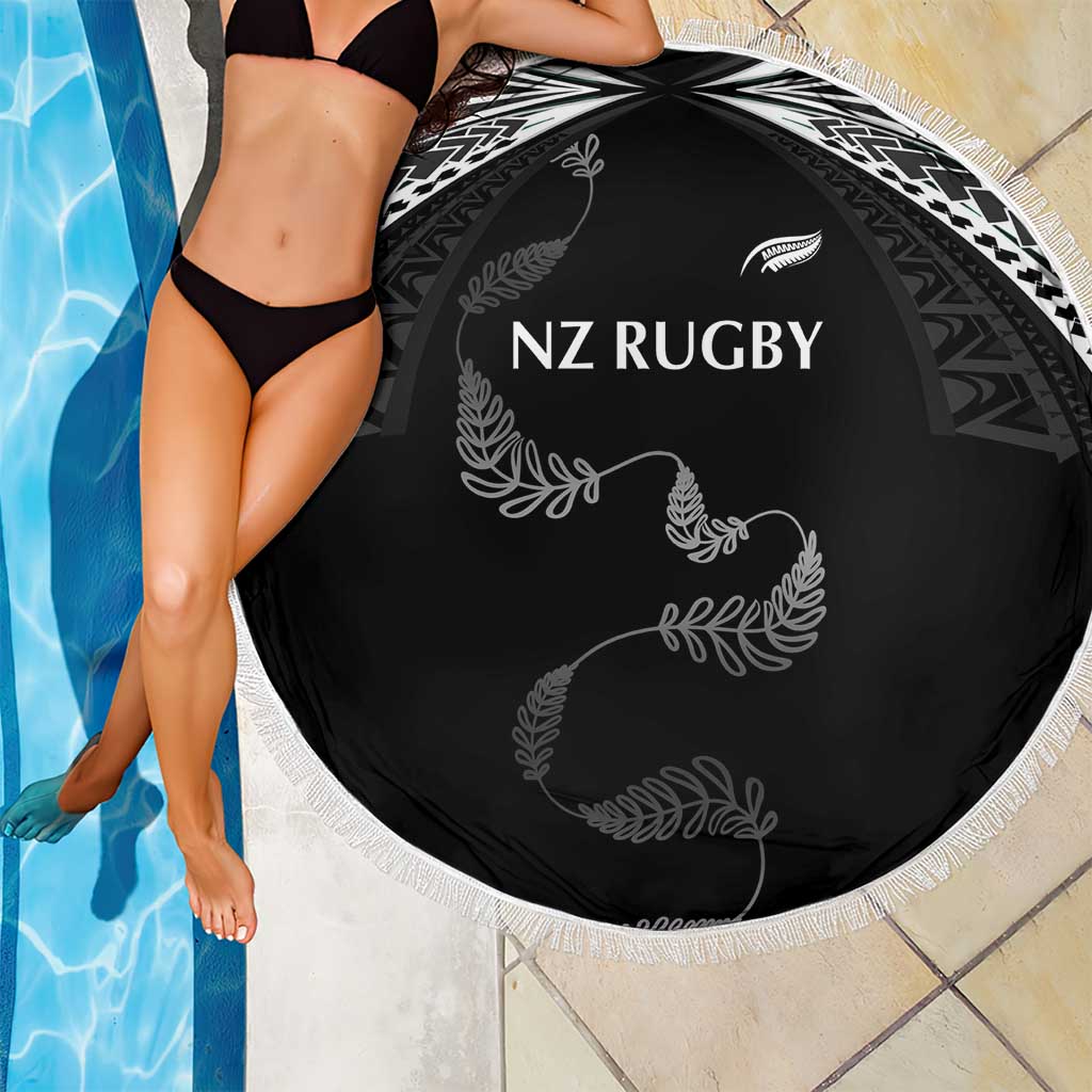 New Zealand Rugby Beach Blanket Aotearoa Armour Blacks Silver Ferns LT03 - Polynesian Pride