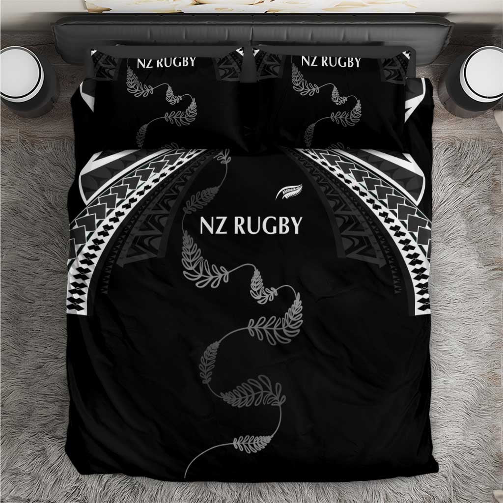 New Zealand Rugby Bedding Set Aotearoa Armour Blacks Silver Ferns LT03 Black - Polynesian Pride