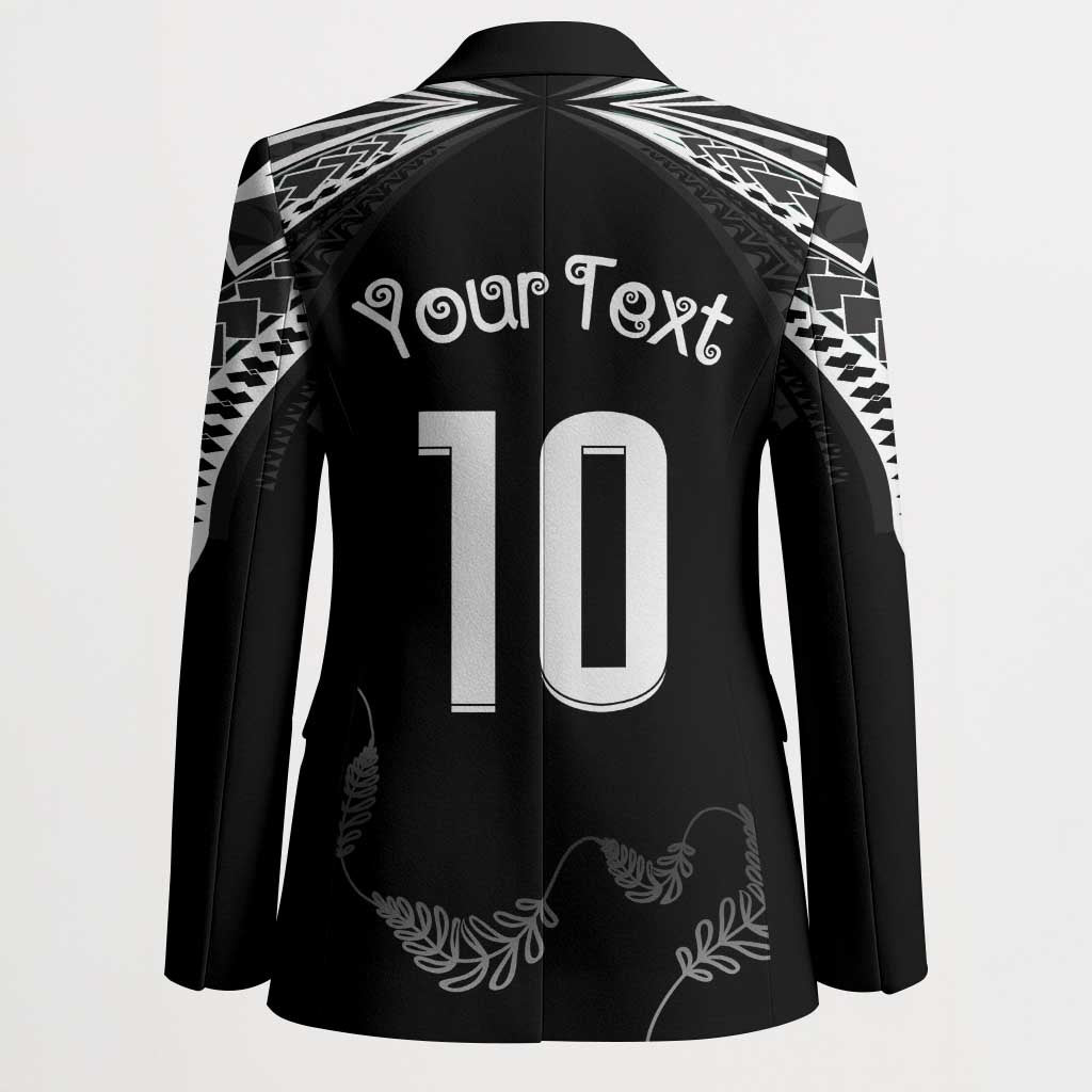 New Zealand Rugby Custom Blazer Aotearoa Armour Blacks Silver Ferns LT03 - Polynesian Pride
