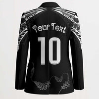 New Zealand Rugby Custom Blazer Aotearoa Armour Blacks Silver Ferns LT03 - Polynesian Pride