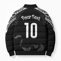 New Zealand Rugby Custom Bomber Puffer Jacket Aotearoa Armour Blacks Silver Ferns LT03 - Polynesian Pride