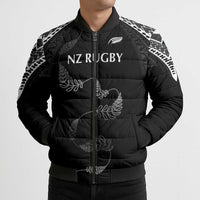 New Zealand Rugby Custom Bomber Puffer Jacket Aotearoa Armour Blacks Silver Ferns LT03 - Polynesian Pride