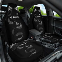 New Zealand Rugby Car Seat Cover Aotearoa Armour Blacks Silver Ferns LT03 One Size Black - Polynesian Pride