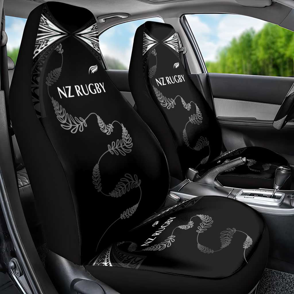 New Zealand Rugby Car Seat Cover Aotearoa Armour Blacks Silver Ferns LT03 - Polynesian Pride