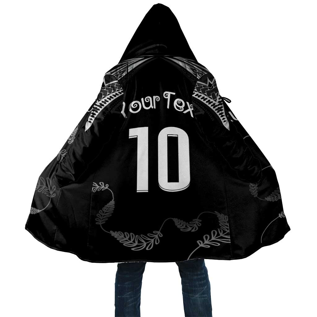 New Zealand Rugby Custom Cloak Aotearoa Armour Blacks Silver Ferns LT03 Unisex Black - Polynesian Pride