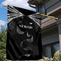 New Zealand Rugby Garden Flag Aotearoa Armour Blacks Silver Ferns LT03 - Polynesian Pride