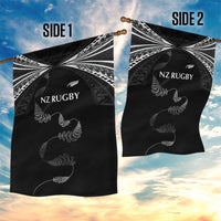 New Zealand Rugby Garden Flag Aotearoa Armour Blacks Silver Ferns LT03 - Polynesian Pride