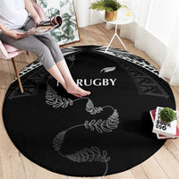 New Zealand Rugby Round Carpet Aotearoa Armour Blacks Silver Ferns LT03 - Polynesian Pride