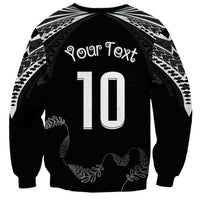 New Zealand Rugby Custom Sweatshirt Aotearoa Armour Blacks Silver Ferns LT03 - Polynesian Pride