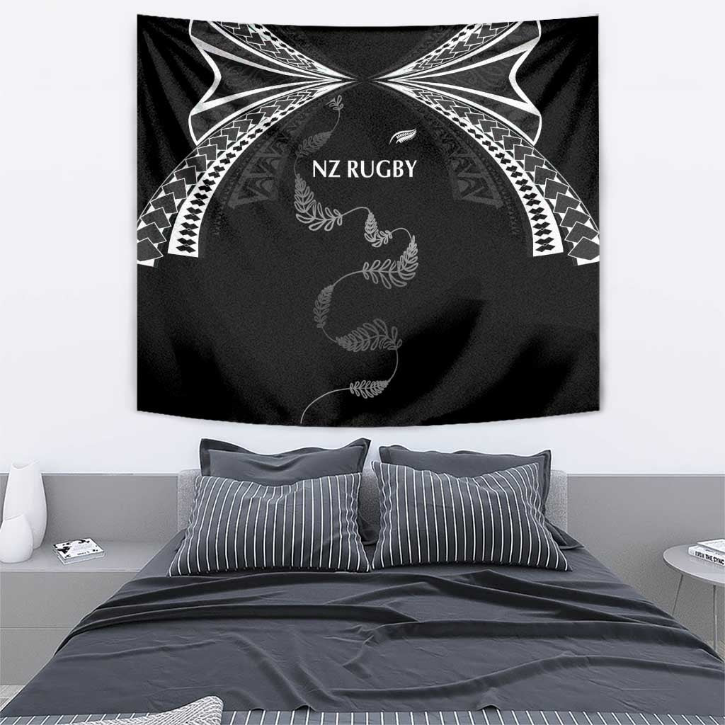 New Zealand Rugby Tapestry Aotearoa Armour Blacks Silver Ferns LT03 - Polynesian Pride