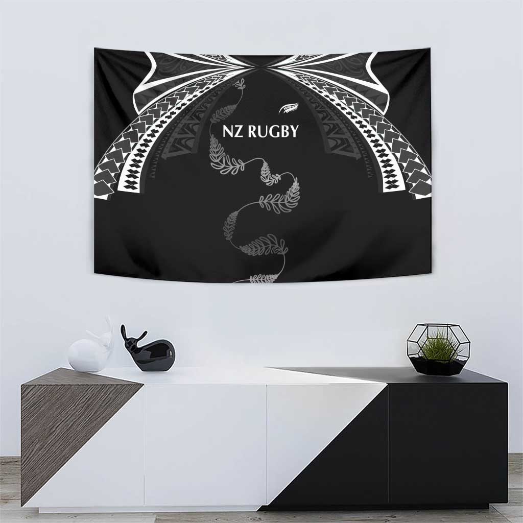 New Zealand Rugby Tapestry Aotearoa Armour Blacks Silver Ferns LT03 - Polynesian Pride