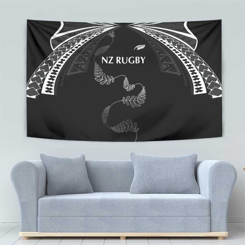 New Zealand Rugby Tapestry Aotearoa Armour Blacks Silver Ferns LT03 - Polynesian Pride