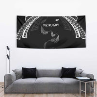 New Zealand Rugby Tapestry Aotearoa Armour Blacks Silver Ferns LT03 - Polynesian Pride